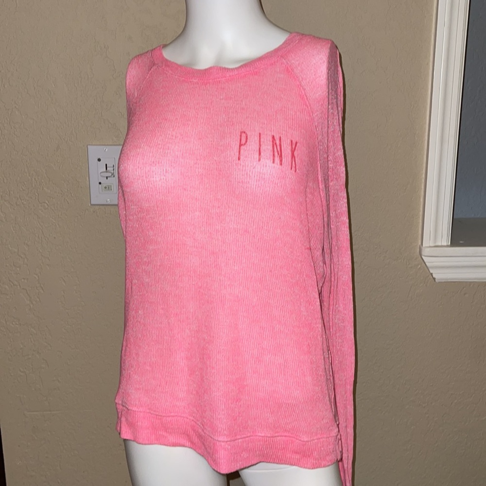 Victoria Secret Pink Sheer hot pink Sweater